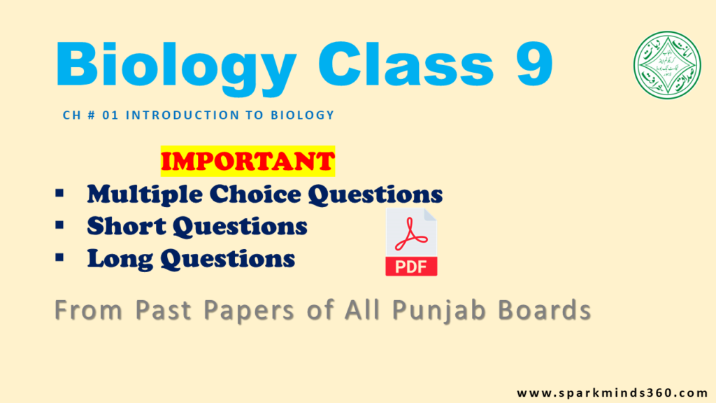 Class 9 Biology Chapter 1 MCQ, Short Qs & Long